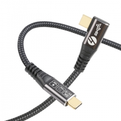 1m USB 4 Gen3 CM-CM One Side Straight Cable & One Side 90 Degrees | 100W 8K 60HZ 40G - 005.004.0522
