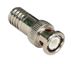 RG6 Quad BNC Crimp Connector | Integrated Pin - 008.008.0096