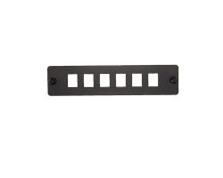 6 Port SC Simplex / LC Duplex FOBOT Faceplate suitable for 015.004.0026 & 015.004.0028 - 015.004.0009