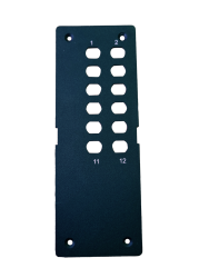 12 Port ST Simplex FOBOT DIN Mini Frontplate | Suitable for 015.004.0011 - 015.004.0012