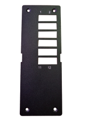 6 Port Sc Duplex / LC Quad FOBOT DIN Mini Frontplate | Suitable for 015.004.0011 - 015.004.0041