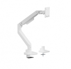 Brateck LDT81-C012-W NOTEWORTHY HEAVY-DUTY GAS SPRING MONITOR ARM For most 17"~49" Monitors, Fine Texture White (new) LDT81-C012-W