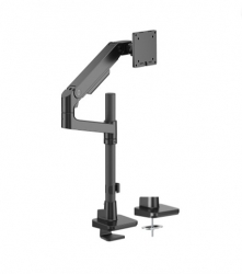 Brateck LDT81-C012P-B NOTEWORTHY POLE-MOUNTED HEAVY-DUTY GAS SPRING MONITOR ARM For most 17"~49" Monitors, Fine Texture Black (new) LDT81-C012P-B
