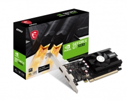 MSI nVidia GeForce GT 1030 4GD4 LP OC Video Card, PCI-e 3.0, 1430 MHz Boost Clock, 1x HDMI 2.0, 1x 1.4a GeForce GT 1030 4GD4 LP OC