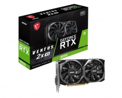 MSI nVidia Geforce RTX 3050 VENTUS 2X XS 8G OC Video Card, 1807 MHz Boost Clock, GDDR6, PCI-E 4.0, 3x DisplayPort 1.4a, 1x HDMI 2.1(NEW) RTX 3050 VENTUS 2X XS 8G OC