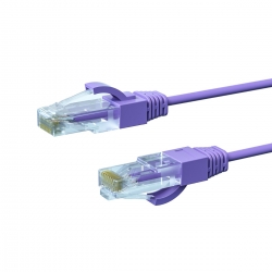 5m CAT6A THIN U/UTP LSZH 28 AWG RJ45 Network Cable | Purple - 004.650.4007