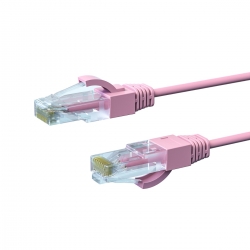 10m CAT6A THIN U/UTP LSZH 28 AWG RJ45 Network Cable | Pink - 004.650.9020