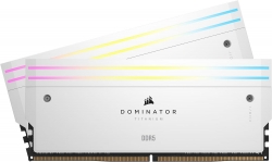 Corsair DOMINATOR® TITANIUM RGB 32GB (2x16GB) DDR5 DRAM 7200MT/s CL34 Intel XMP Memory Kit — White CMP32GX5M2X7200C34W