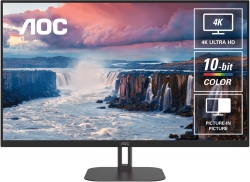 AOC U32V5N 32" 4K VA Office and Business 300 Cd/m 4ms GtG, VESA x 100. HDMI 2.0 x 2, DP 1.4 x 2 Monitor U32V5N