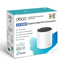 TP-Link Deco X55(1-pack) AX3000 Whole Home Mesh WiFi 6 Router, Dual-Band with Smart Antennas, MU-MIMO, HomeShield Security Deco X55(1-pack)