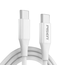 Pisen Mr White USB-C to USB-C PD 60W Cable (1M) - Support Both Fast Charging and Data Cable, SR Bend Resistant, High Efficiency, Reversible 6.90E+12