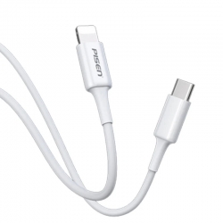 Pisen Mr White Lightning to USB-C PD Fast Charge Cable (2M) White - Support Data Sync, Durable, Easy to insert, Apple iPhone,iPad,MacBook 6.90E+12