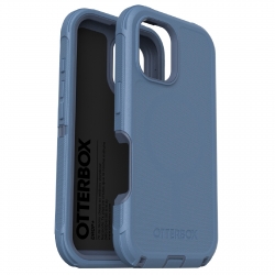 OtterBox Defender MagSafe Apple iPhone 16 (6.1") Case Baby Blue Jeans - (77-95957), DROP+ 7X Military Standard, Tri-Layer,Port Covers 77-95957