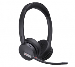 Yealink WH64 Hybrid Dual Teams DECT Wireless Headset, DECT & Bluetooth Wireless Technology, 3-Mic Noise Cancellation, DECT Dongle USB-A WDD60 WH64-D-MS-H
