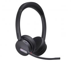 Yealink WH64 Hybrid Dual UC DECT Wireless Headset, DECT & Bluetooth Hybrid Wireless Technology, 3-Mic Noise Cancellation, UC Certified, Dongle WDD60 WH64-D-UC-H