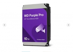 Western Digital Western Digital WD102PURP Purple Pro 10TB 3.5" Surveillance HDD 7200RPM 256MB SATA3 265MB/s 550TBW 24x7 64 Cameras AV NVR DVR 2.5mil MTBF 5yrs WD102PURP
