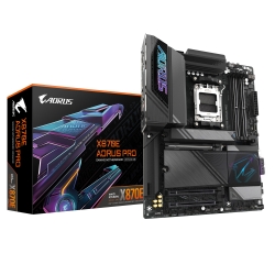 Gigabyte X870E AORUS PRO AMD AM5 ATX Motherboard 4x DDR5~256GB,3x PCIe x16, 4x M.2, 4x SATA 6,7x USB 3.2, 2x USB2.0, 2x USB-C, X870E AORUS PRO 1.0