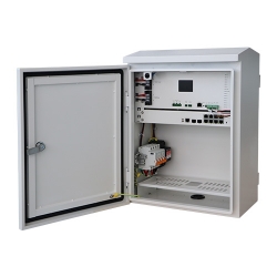 LDR Outdoor Smart Solar Box, IP55,*2.4 inch Screen*,Waterproof,Solar Power Input( <100VD),2 PoE Port Up to 90W, 6 PoE Port Up to 30W, L2 Manage, White RCLDR-DB-QU3082SPG
