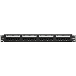 LEVITON | 1RU 24-Port Cat 6 UTP 110-Style Patch Panel with Earthing and CMC - LE-69586-B24