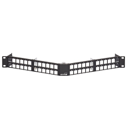 LEVITON | e2XHD 1RU High-Density Universal Angled Panel - LE-E2X1A-E48