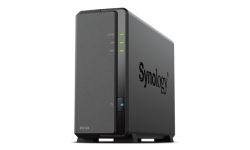 Synology DiskStation DS124 1-Bay 3.5" Diskless 1xGbE NAS (Tower) , Realtek RTD1619B 64-bit 4-core 1.7 GHz 1 GB DDR4 non-ECC 2-year hardware warranty DS124