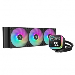 DeepCool LQ360 360mm Liquid Cooler, 3 xFD12 ARGB Fans, Hydro Bearing, LED Digital Display, Intel LGA1700/1200/1151/1150/1155 / AMDAM5/AM4 R-LQ360-BKLSMW-G-1
