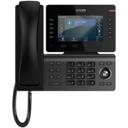 SNOM D815W Desk Telephone, 5” (480x272) color LCD, 10 (36) configurable self-labeling multicolor LED keys, 2 USB ports, 3-year standard warranty 4691