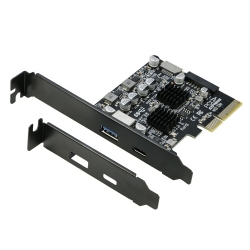 Simplecom EC315 PCIe x4 to 4-Port USB 3.2 Gen II 10Gbps Type-C and Type-A with Front Panel USB 3.0 and USB-C Key-A Expansion Card EC315