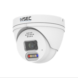 IVSEC TURRET IP CAMERA, 8MP, 3.6MM FIXED LENS, 15FPS, POE, IP66, LED ALERT, 2 WAY AUDIO - IVNC319XA
