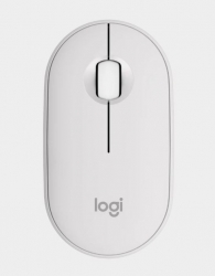 Logitech Pebble M350S Wireless Optical Mouse White Graphite 1000 dpi Bluetooth Low Energy 910-006986