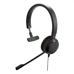 Jabra Evolve2 20SE MS Mono USB-A Headset, Plug-and-play, Noise-cancelling, Clearer Conversation, Manage Calls Easily, Leatherette Ear Cushions 4993-823-309