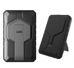 UAG Rugged Wireless Power Bank 10k mAh + Stand - Black/Grey (9B4411114030),20W USB-C, 10W Wireless, MagSafe compatible, 1 Year Warranty 9B4411114030