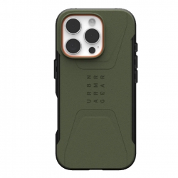 UAG Civilian MagSafe Apple iPhone 16 Pro (6.3") Rugged Case - Olive Drab (114444117272), 20ft. Drop Protection (6M),Tactical Grip, 10 Years Warranty 1.14444E+11