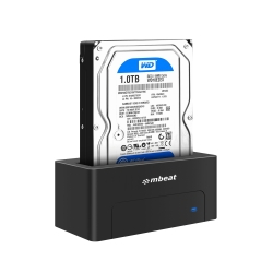 mbeat D1 USB 3.0 3.5" & 2.5" SATA HDD Docking Station - Black Product Weight: 250g HDD Capacity: Max. 20TB Data Speed: Max. 5Gbps MB-HDD-235D1K
