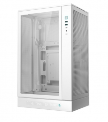 DeepCool CH270 DIGITAL WH M-ATX Case Full sized Air Cooler Support,360mm AIO support, USB3.0/Type-C/Hybrid audio ports in I/O,3 Dust Filters, R-CH270-WHNDM0-G-1