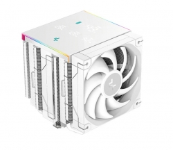 DeepCool AK620 Digital Pro White High Performance Dual Tower CPU Cooler, 6 Copper Heat Pipes, Real-time Vitals Status Screen, Dual FT12 SE FDB PWM Fan R-AK620-WHAPMN-G