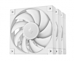 DeepCool FD12(3IN1) WH 120mm Case Fans, 4-pin PWM, 400~2050 RPM, Hydro Bearing R-FD12-WHNPN3-G