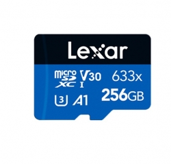 Lexar High-Performance 633x microSDHC/microSDXC UHS-I 256GB – C10, A1, UHS-I (U3), V30, up to 100MB/s read, 45MB/s write LSDMI256BB633A