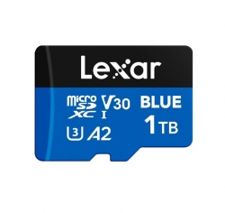 Lexar BLUE microSDXC™ UHS-I Card 1TB 1TB - C10, A2, UHS-I(U3), V30, up to 160MB/s read Reader or Lexar Professional Multi-Card 3-in-1 USB 3.1 Reader LMSBLUE001T-BNANG