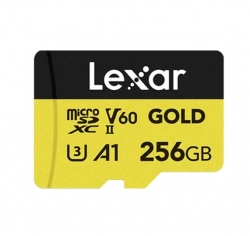 Lexar FMLSD-GOLD-256GB up to 280MB/s read, up to 180MB/s write 10, A1, V60, FULL-HD & 4K Video LMSGOLD256G-BNNNG