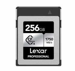Lexar Professional CFexpress™ Type B card Silver Series 256GB—Up to 1750MB/s read, up to 1300MB/s write,minimum sustained write speed 480MB/s1 LCXEXSL256G-RNENG