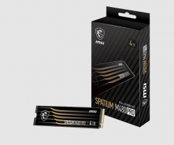 MSI 4TB M480 PCIe 4.0 NVMe M.2 SSD, Sequential Read up to 7400MB/s, Sequential Write 7000MB/s, 3000 TBW, 5 Year Warranty SPATIUM M480 4TB