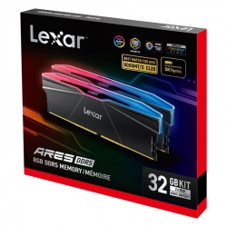 Lexar LD5U16G60C28BR-RGD ARES 2nd Gen U-DIMM DDR5 6000 32GB Kit (16GB*2), CL28, RGB Black, dual pack LD5U16G60C28BR-RGD