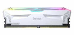 Lexar LD5EU016G-R6400GDWA Ares U-DIMM DDR5 6400 32GB Kit (16GB*2),with heatsink and RGB lighting, White, dual pack LD5EU016G-R6400GDWA