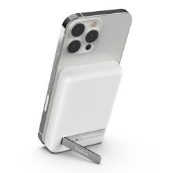 Belkin BoostCharge Magnetic Wireless Power Bank 5K + Stand - White (BPD004btWT), Compact & Light Weight, Type-C Cable (1M) included, $2,500 CEW, 2YR BPD004btWT