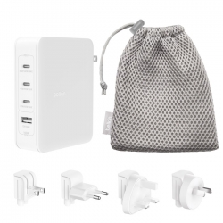 Belkin BoostCharge Pro 140W 4-Port GaN Wall Charger - White(WCH014BTWH-V3), 4 x USB-C, 2xUSB-C & 2xUSB-A,2M Cable,Intelligent And Fast Charger WCH014BTWH-V3