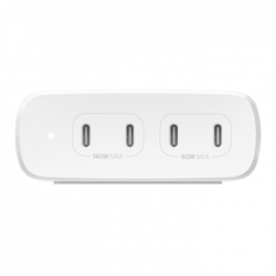Belkin BoostCharge Pro 200W 4-Port USB-C GaN Desktop Charger - White (WCH015AUWH), 4 x USB-C, Intelligent Power Share, 2YR WCH015AUWH