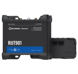 Teltonika RUT901 Industrial Cellular Router, 4G LTE (Cat 4), Dual SIM, Wi-Fi, MQTT, Modbus TCP, DNP3, PSU included RUT901000400