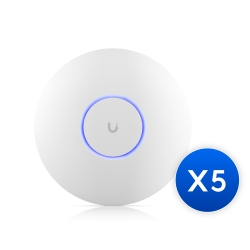Ubiquiti UniFi WiFi 7 AP,5 Pack ,Ceiling-mount, AP 6 GHz Support, 2.5 GbE Uplink, 9.3 Gbps Over-the-air Speed,PoE+ Power,300+ Connect Device, 2Yr Warr U7-Pro-5