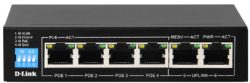 D-Link | DES-F1006P-E | 6 Port PoE Switch with (4 Long Reach 250m) PoE Ports and 2 Uplink Ports - DL.DES.F1006P.E
